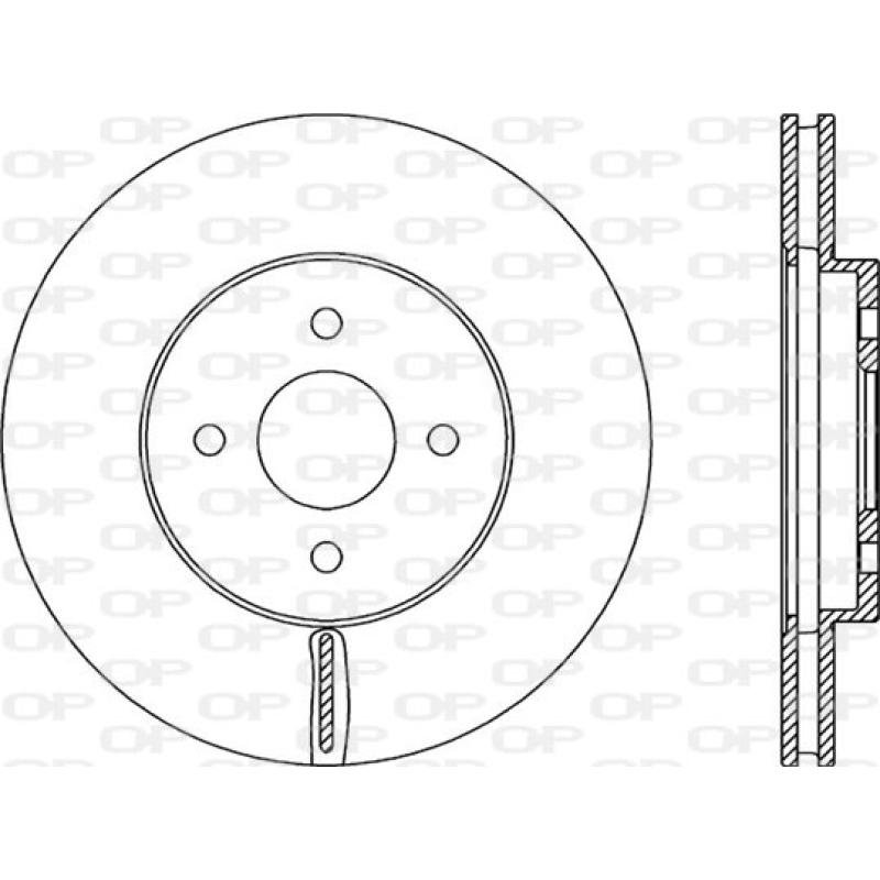 Jeu de 2 disques de frein avant OPEN PARTS BDR2306.20 - Visuel 1