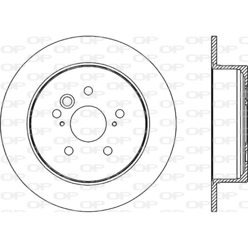 Jeu de 2 disques de frein arrière OPEN PARTS BDR2313.10 - Visuel 1