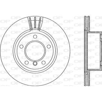 Jeu de 2 disques de frein avant OPEN PARTS OEM 34116764641