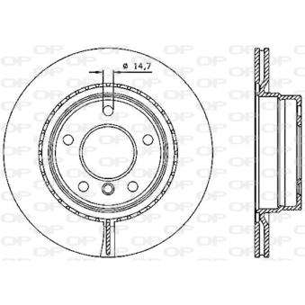 Jeu de 2 disques de frein arrière OPEN PARTS OEM 34216764651