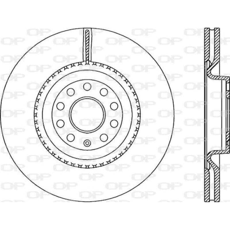 Jeu de 2 disques de frein avant OPEN PARTS BDR2337.20 - Visuel 1
