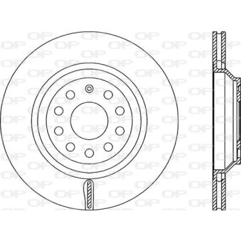 Jeu de 2 disques de frein arrière OPEN PARTS OEM 5Q0615601E