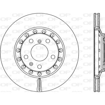 Jeu de 2 disques de frein arrière OPEN PARTS OEM 4E0615601K Jeu de 2 disques de frein arrière OPEN PARTS OEM 4E0615601K