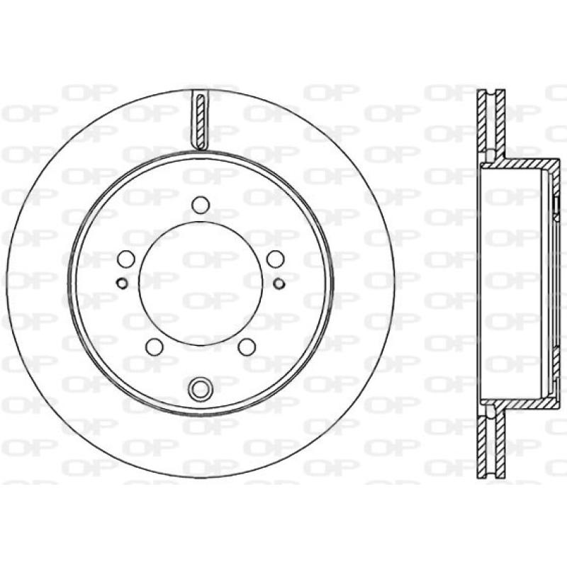 Jeu de 2 disques de frein arrière OPEN PARTS BDR2360.20 - Visuel 1