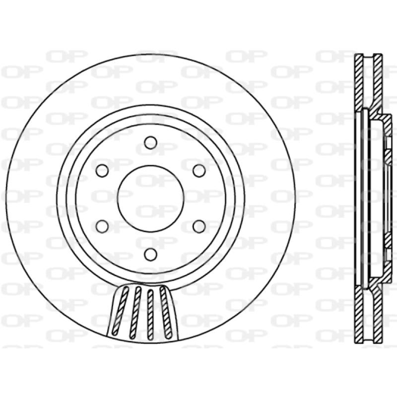 Jeu de 2 disques de frein avant OPEN PARTS BDR2375.20 - Visuel 1
