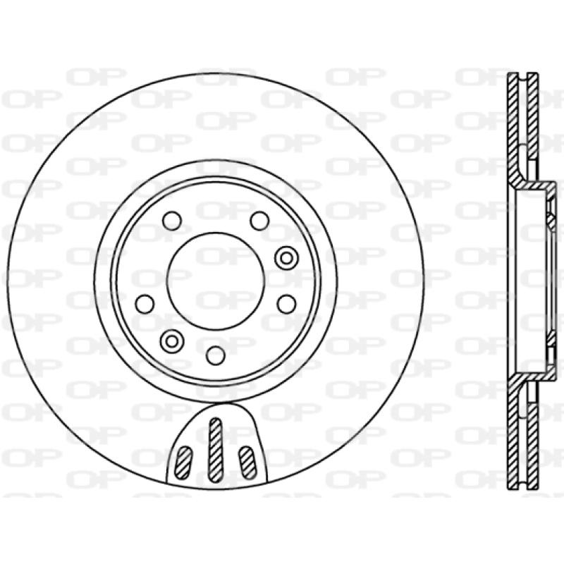 Jeu de 2 disques de frein arrière OPEN PARTS BDR2380.20 - Visuel 1
