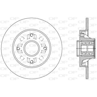 Jeu de 2 disques de frein arrière OPEN PARTS OEM 424965 Jeu de 2 disques de frein arrière OPEN PARTS OEM 424965