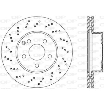 Jeu de 2 disques de frein avant OPEN PARTS OEM 2044210912