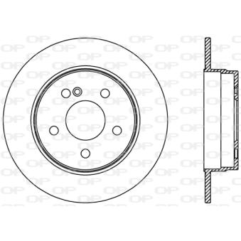 Jeu de 2 disques de frein arrière OPEN PARTS OEM A0004231312