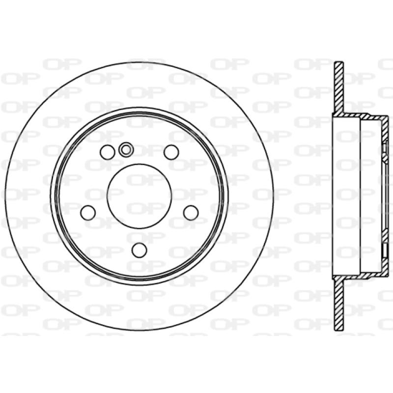 Jeu de 2 disques de frein arrière OPEN PARTS BDR2394.10 - Visuel 1