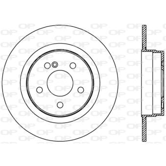 Jeu de 2 disques de frein arrière OPEN PARTS BDR2395.10