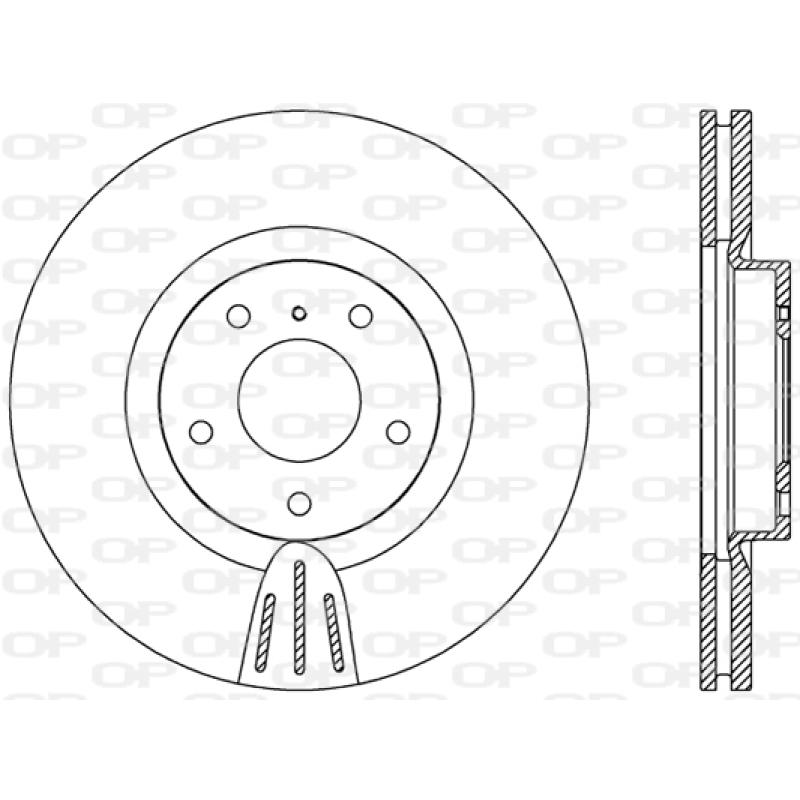Jeu de 2 disques de frein avant OPEN PARTS BDR2400.20 - Visuel 1