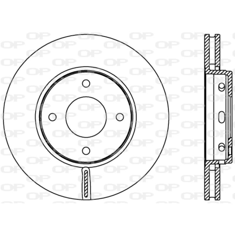Jeu de 2 disques de frein avant OPEN PARTS BDR2403.20 - Visuel 1