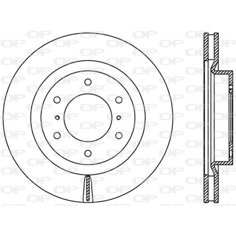 Jeu de 2 disques de frein avant OPEN PARTS BDR2406.20 - Visuel 1
