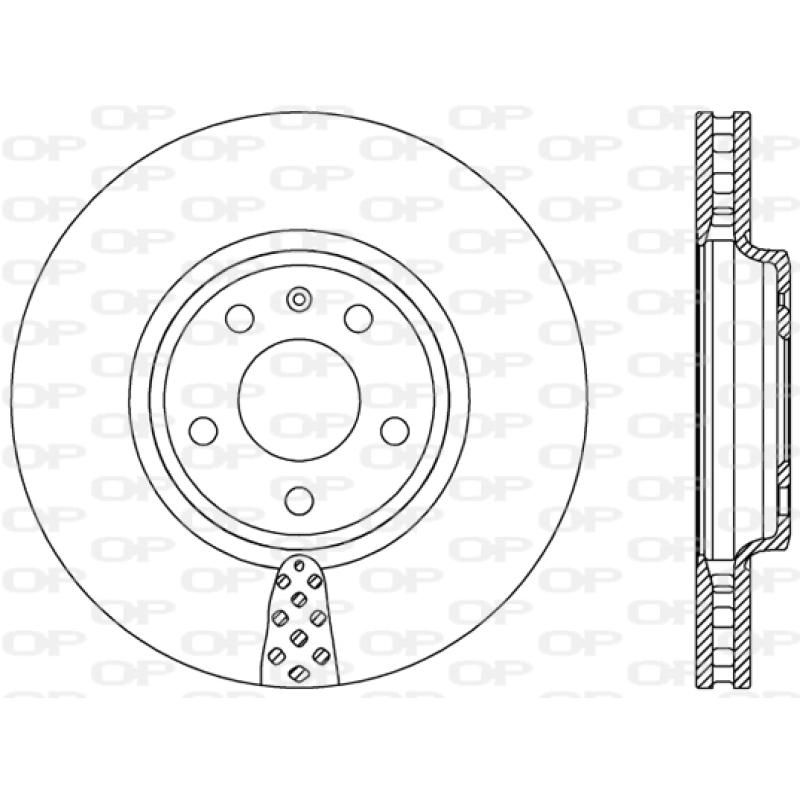 Jeu de 2 disques de frein avant OPEN PARTS BDR2412.20 - Visuel 1