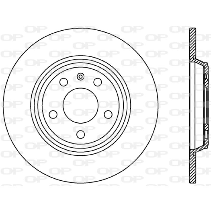 Jeu de 2 disques de frein arrière OPEN PARTS BDR2413.10 - Visuel 1