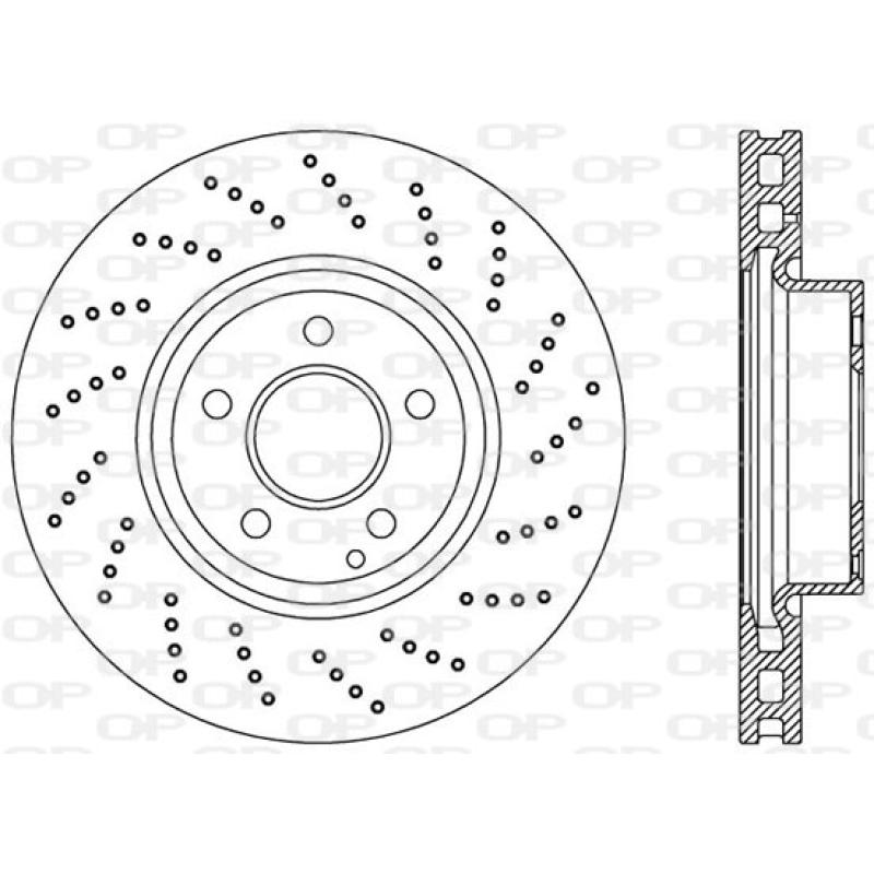 Jeu de 2 disques de frein avant OPEN PARTS BDR2419.25 - Visuel 1
