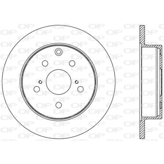 Jeu de 2 disques de frein arrière OPEN PARTS OEM 424310R010