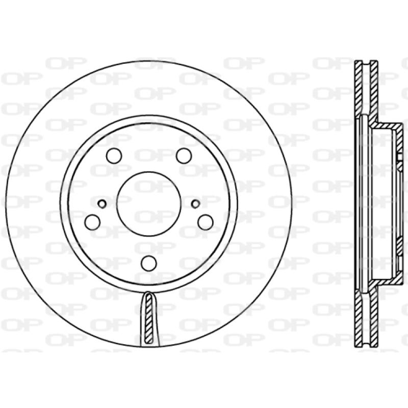 Jeu de 2 disques de frein avant OPEN PARTS BDR2423.20 - Visuel 1