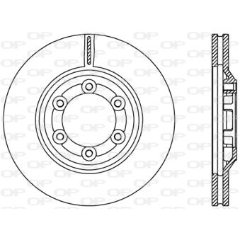 Jeu de 2 disques de frein avant OPEN PARTS BDR2428.20 pour ISUZU D-MAX 2.5 DiTD - 101cv