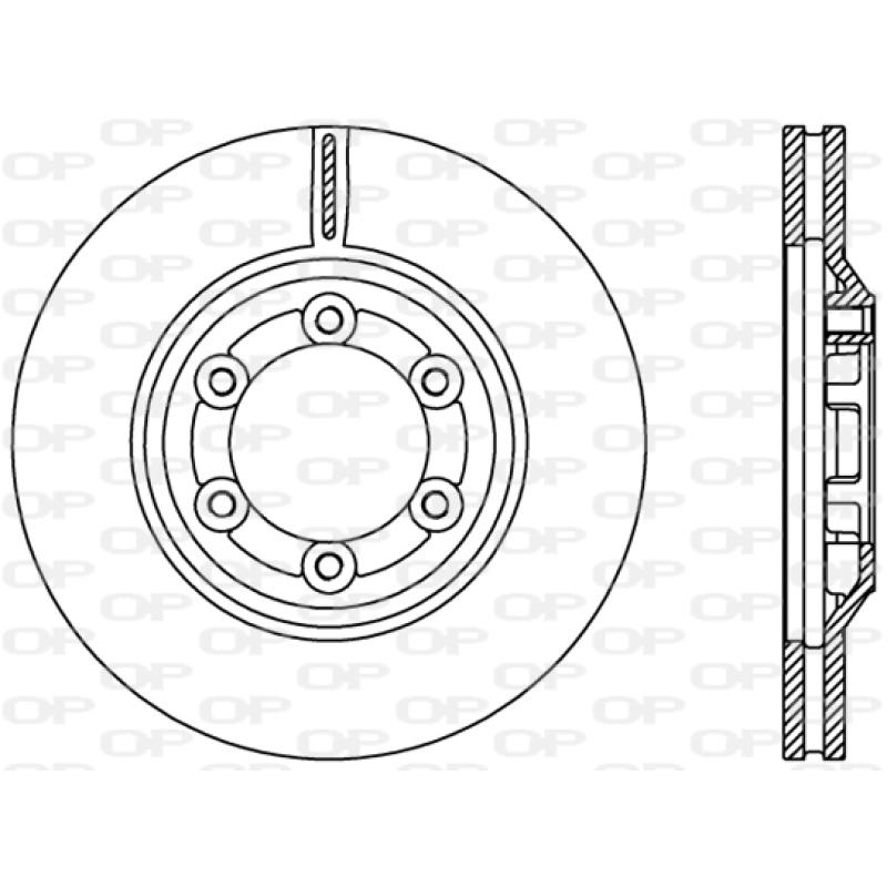 Jeu de 2 disques de frein avant OPEN PARTS BDR2428.20 - Visuel 1