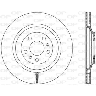 Jeu de 2 disques de frein arrière OPEN PARTS OEM 3D0615601