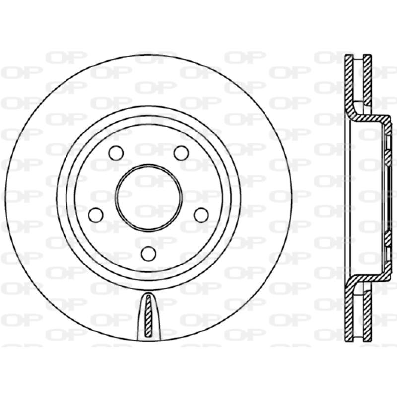 Jeu de 2 disques de frein avant OPEN PARTS BDR2445.20 - Visuel 1