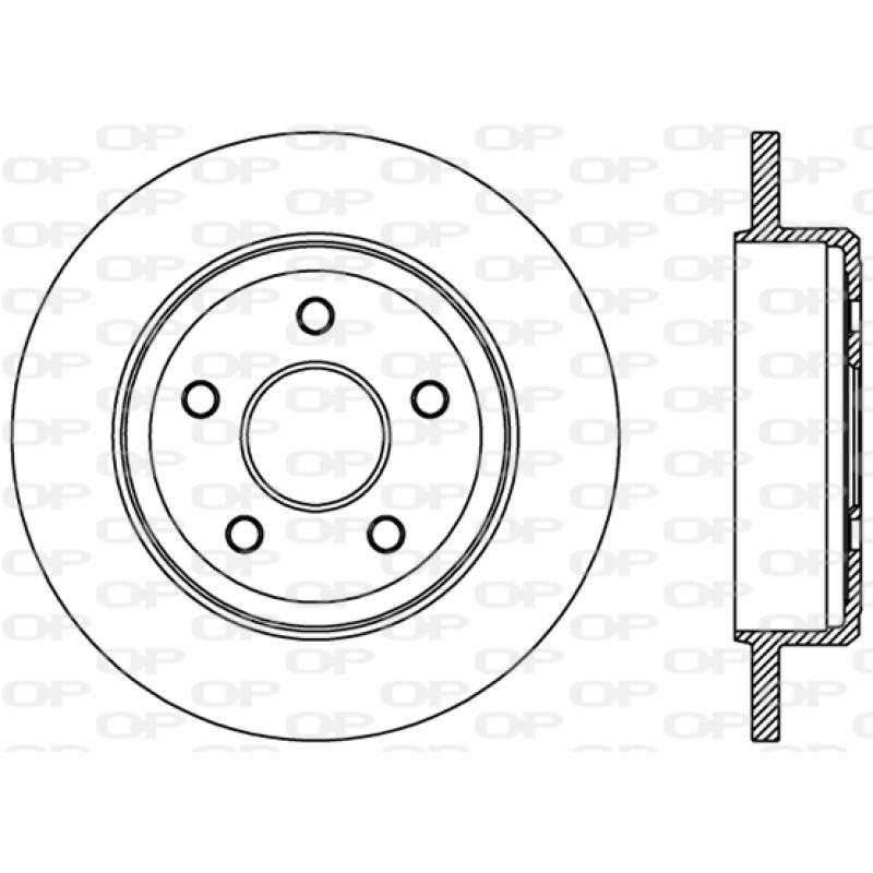 Jeu de 2 disques de frein arrière OPEN PARTS BDR2446.10 - Visuel 1