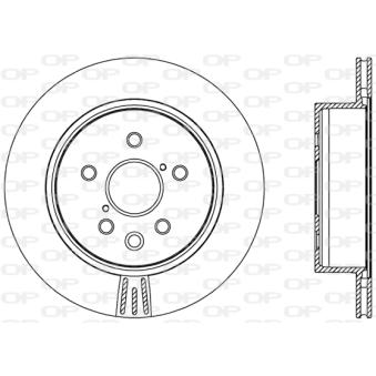 Jeu de 2 disques de frein arrière OPEN PARTS OEM 4243130290