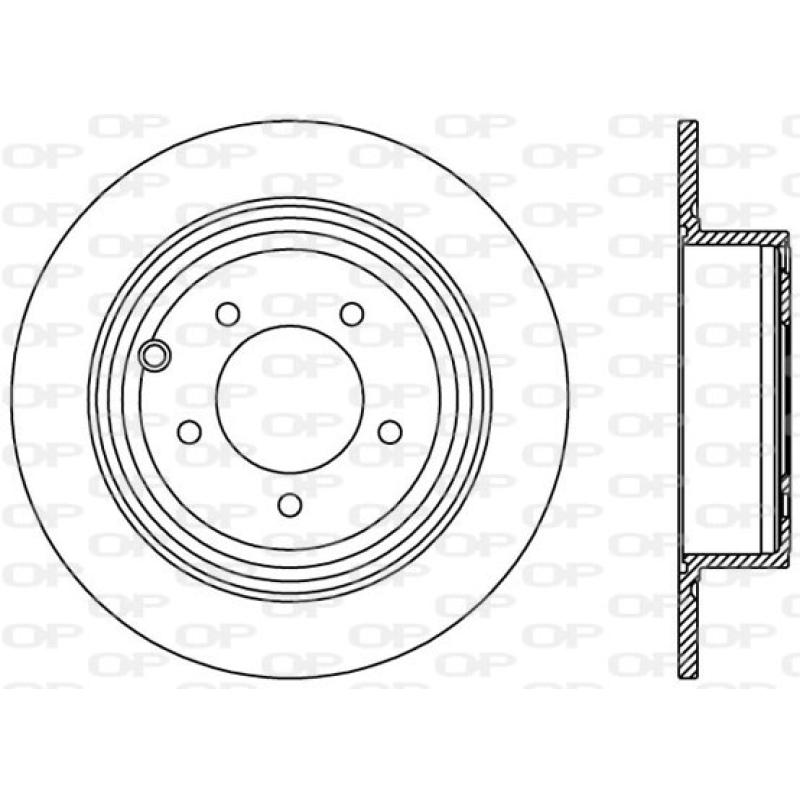 Jeu de 2 disques de frein arrière OPEN PARTS BDR2466.10 - Visuel 1