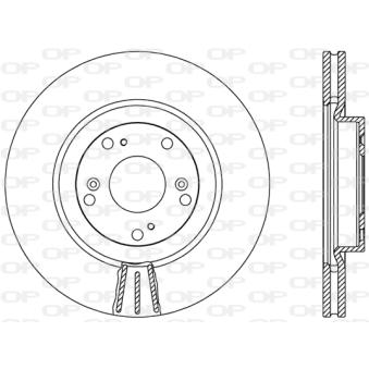 Jeu de 2 disques de frein avant OPEN PARTS OEM 45251SCAE50