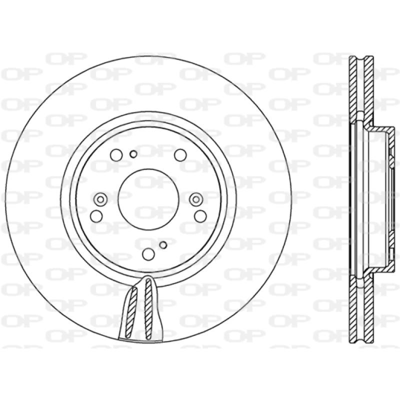 Jeu de 2 disques de frein avant OPEN PARTS BDR2474.20 - Visuel 1