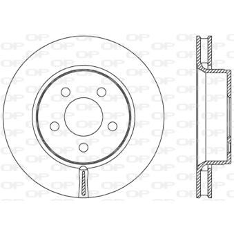Jeu de 2 disques de frein avant OPEN PARTS OEM 52109938AB