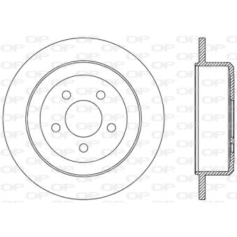 Jeu de 2 disques de frein arrière OPEN PARTS BDR2479.10