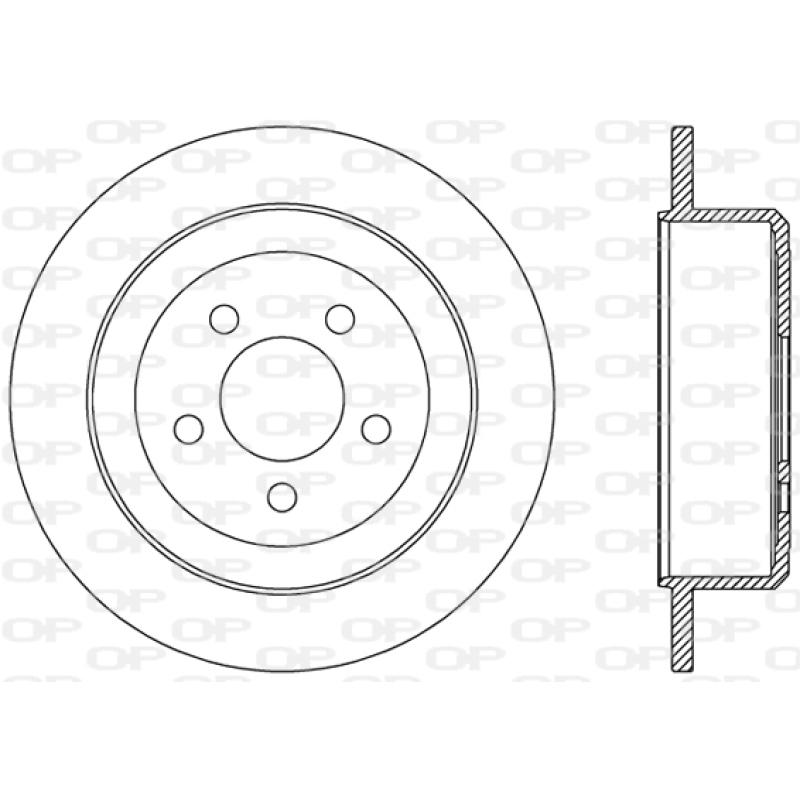 Jeu de 2 disques de frein arrière OPEN PARTS BDR2479.10 - Visuel 1
