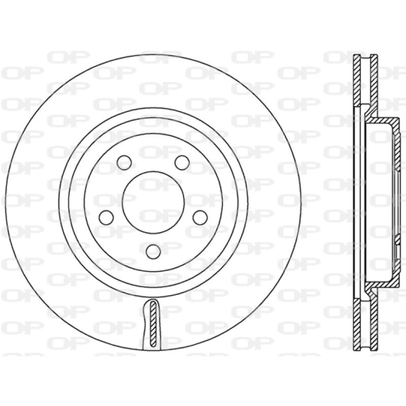 Jeu de 2 disques de frein avant OPEN PARTS BDR2480.20 - Visuel 1