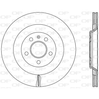 Jeu de 2 disques de frein arrière OPEN PARTS OEM 8K0615601C
