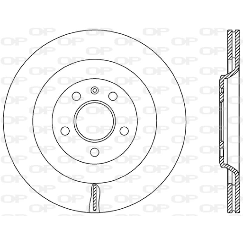 Jeu de 2 disques de frein arrière OPEN PARTS BDR2487.20 - Visuel 1