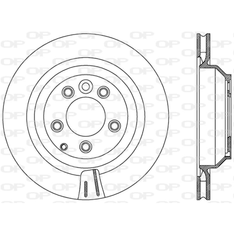 Jeu de 2 disques de frein arrière OPEN PARTS BDR2489.20 - Visuel 1