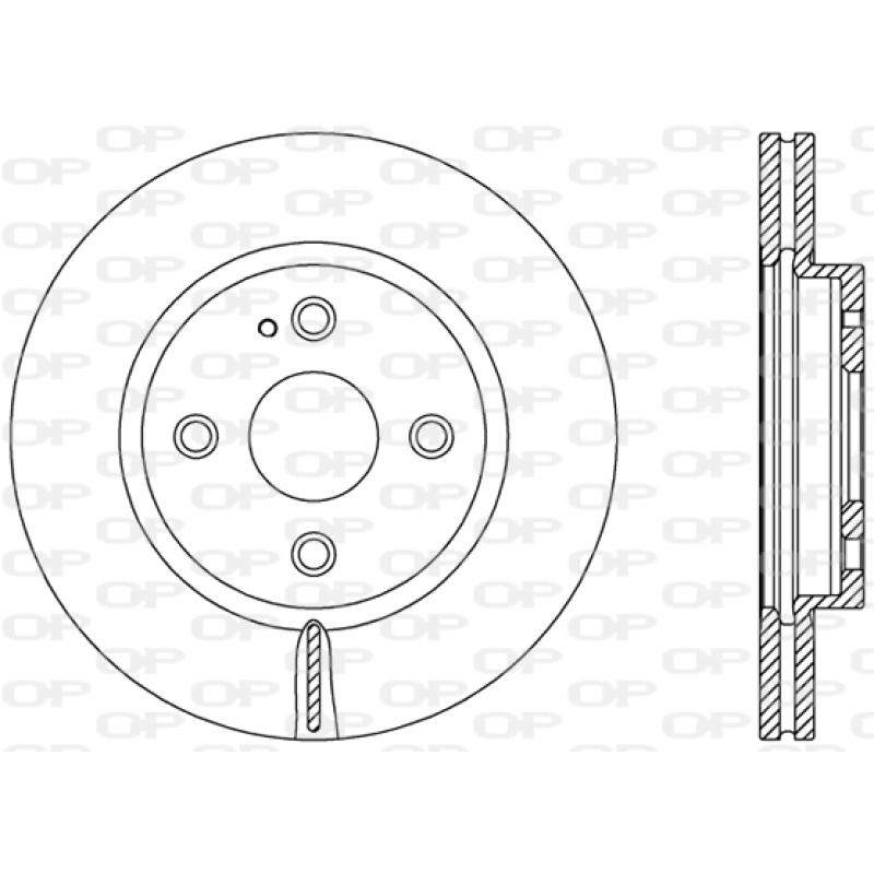 Jeu de 2 disques de frein avant OPEN PARTS BDR2490.20 - Visuel 1