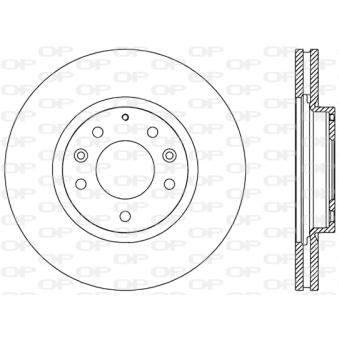 Jeu de 2 disques de frein avant OPEN PARTS OEM 7T4Z1125B