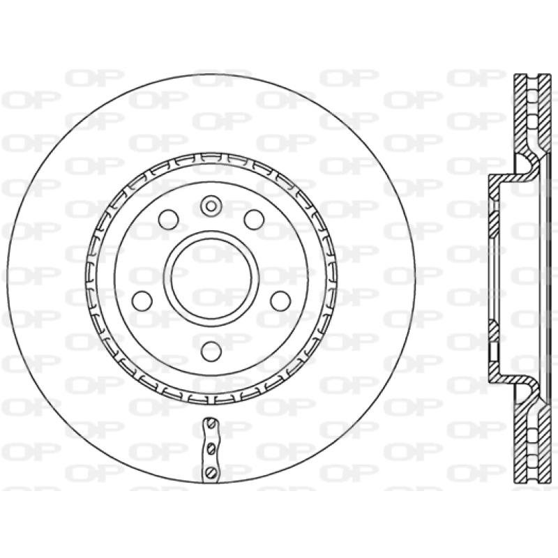 Jeu de 2 disques de frein avant OPEN PARTS BDR2496.20 - Visuel 1
