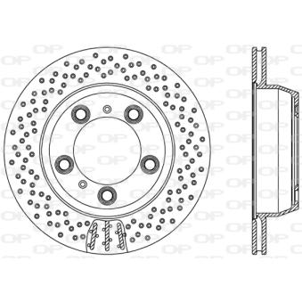 Jeu de 2 disques de frein arrière OPEN PARTS BDR2502.25