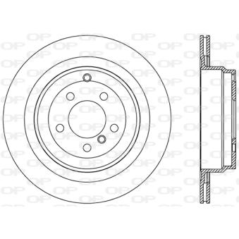 Jeu de 2 disques de frein arrière OPEN PARTS OEM SDB500201 Jeu de 2 disques de frein arrière OPEN PARTS OEM SDB500201