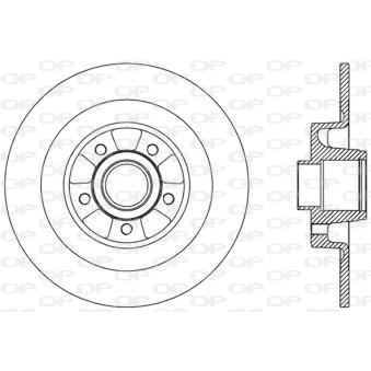 Jeu de 2 disques de frein arrière OPEN PARTS OEM 8200244108