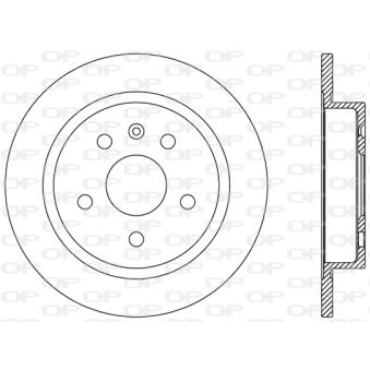 Jeu de 2 disques de frein arrière OPEN PARTS OEM 569025 Jeu de 2 disques de frein arrière OPEN PARTS OEM 569025