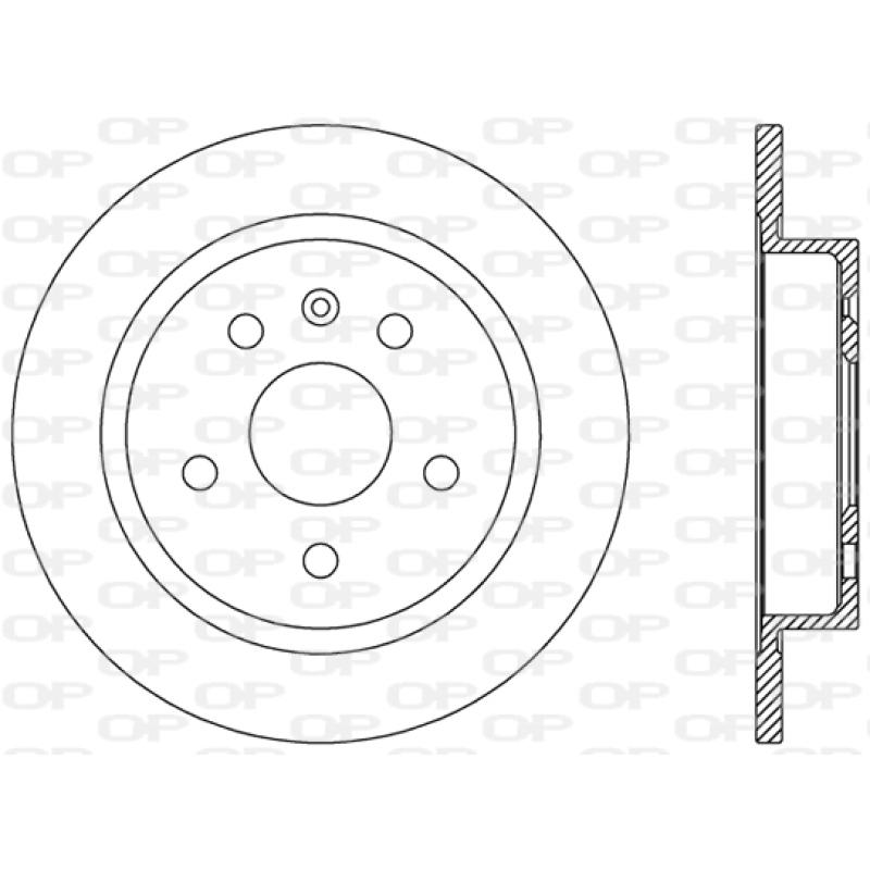 Jeu de 2 disques de frein arrière OPEN PARTS BDR2508.10 - Visuel 1