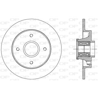 Jeu de 2 disques de frein arrière OPEN PARTS OEM 424932