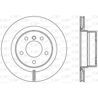 Jeu de 2 disques de frein arrière OPEN PARTS OEM 34216855005