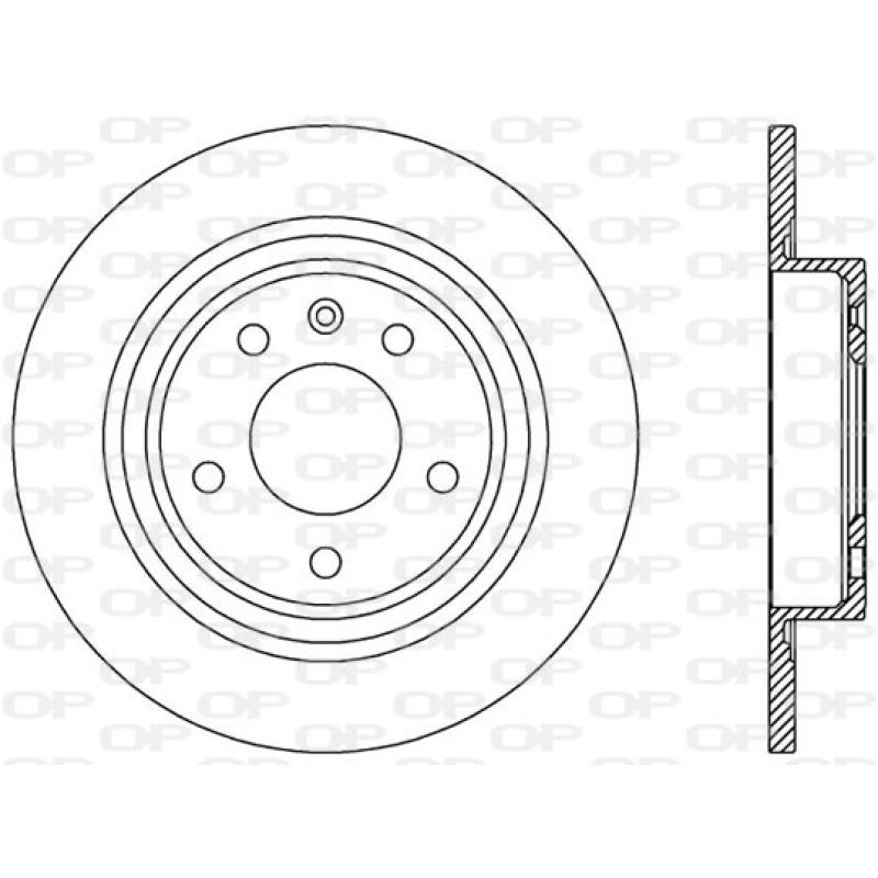 Jeu de 2 disques de frein arrière OPEN PARTS BDR2538.10 - Visuel 1